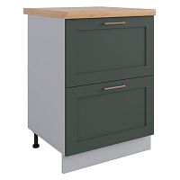 Шкаф нижний комод (2 ящика) СК2 600 Кухня Квадро (МФ ДСВ)