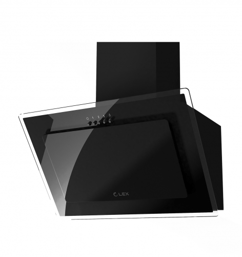 LEX MIKA G 600 BLACK вытяжка | Интернет магазин мебели Шкафон фото 2 LEX MIKA G 600 BLACK вытяжка | Интернет магазин мебели Шкафон фото 2